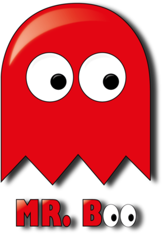 Nadruk Mr.Boo (czerwony) - Przód
