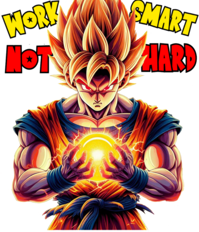 Nadruk Goku Work - Przód