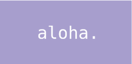 Nadruk aloha - Przód